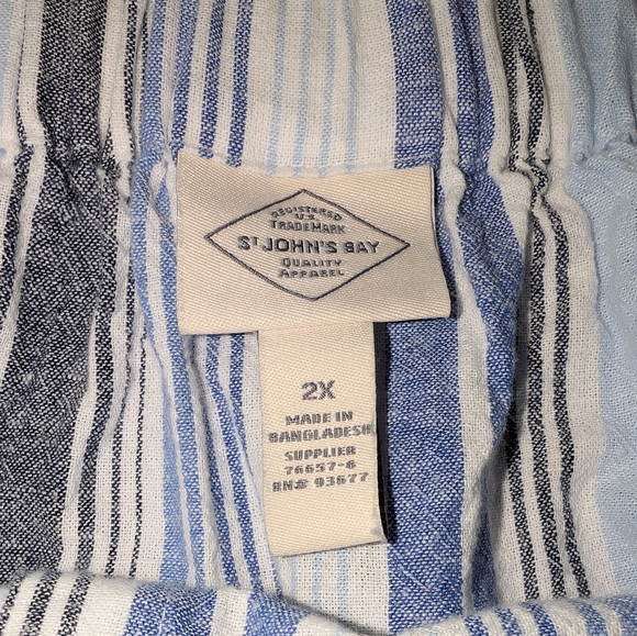 St. John's Bay Women's Chambray Midi Maxi Skirt 2X Button Front Cotton Linen - Picture 9 of 10